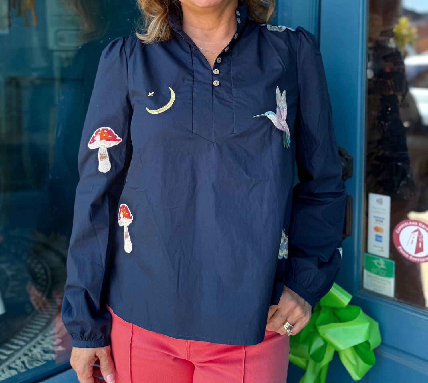 Ciebon - Women's Joy's Embroidered Button Up