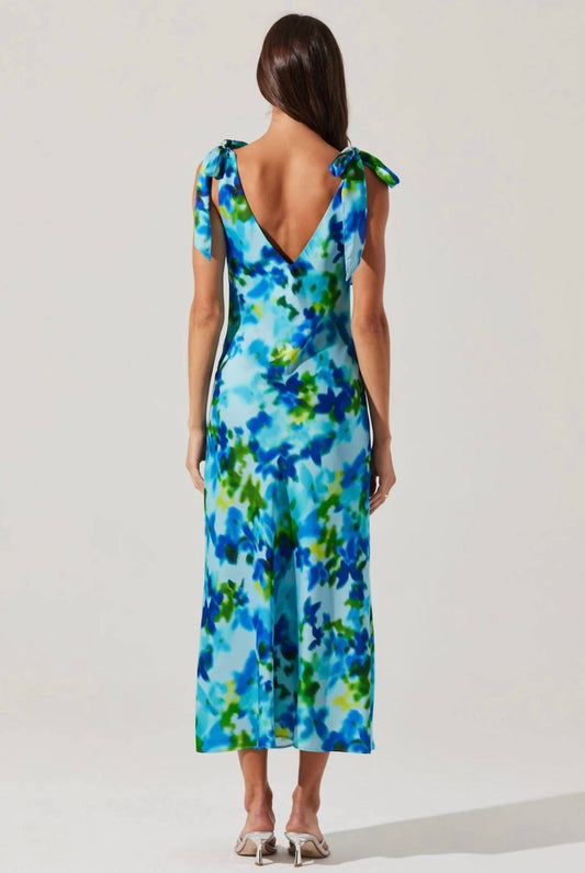 Astr - Allexina Satin Cowl Neck Midi Dress