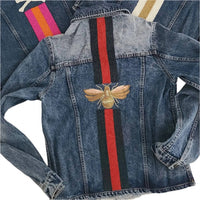 Tiana - Women's 3d Bee & Denim Jacket