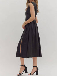 Entro - Thalia V-neck Zip-Front Midi Dress