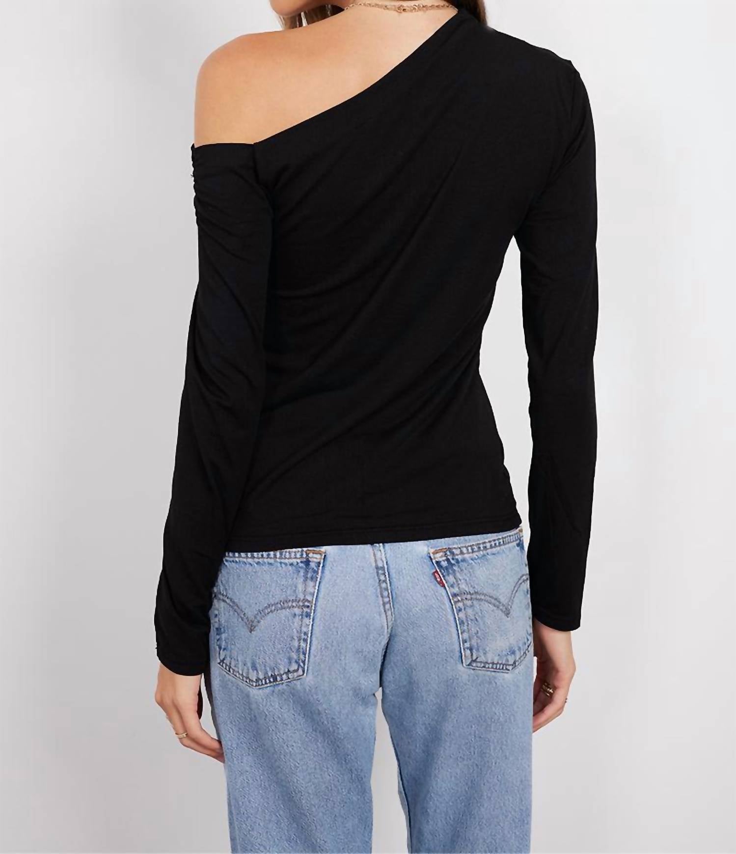 Bobi - One Shoulder Long Sleeve Top
