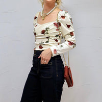 Lucy Paris - Crimson Sweetheart Top
