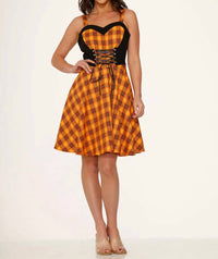 Orchid Bloom - Plaid Swing Dress