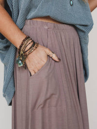 three bird nest Perfect Pocketed Maxi Skirt in mocha - women's skirt - alternate view