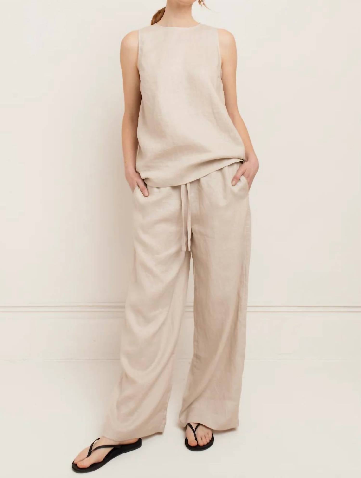 Paper Label - Sadie Linen Pull-on Pants