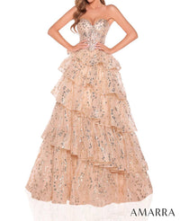 Amarra - Tiered Ruffle Ball Gown