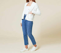 Softies - Solid Marshmallow Crop Cardigan