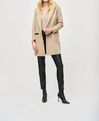 Joseph Ribkoff - Hooded Knit Cover-up Jacket