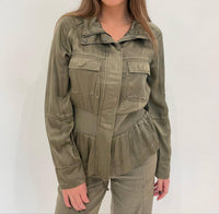 Marrakech - Solara Viscose Satin Peplum Jacket