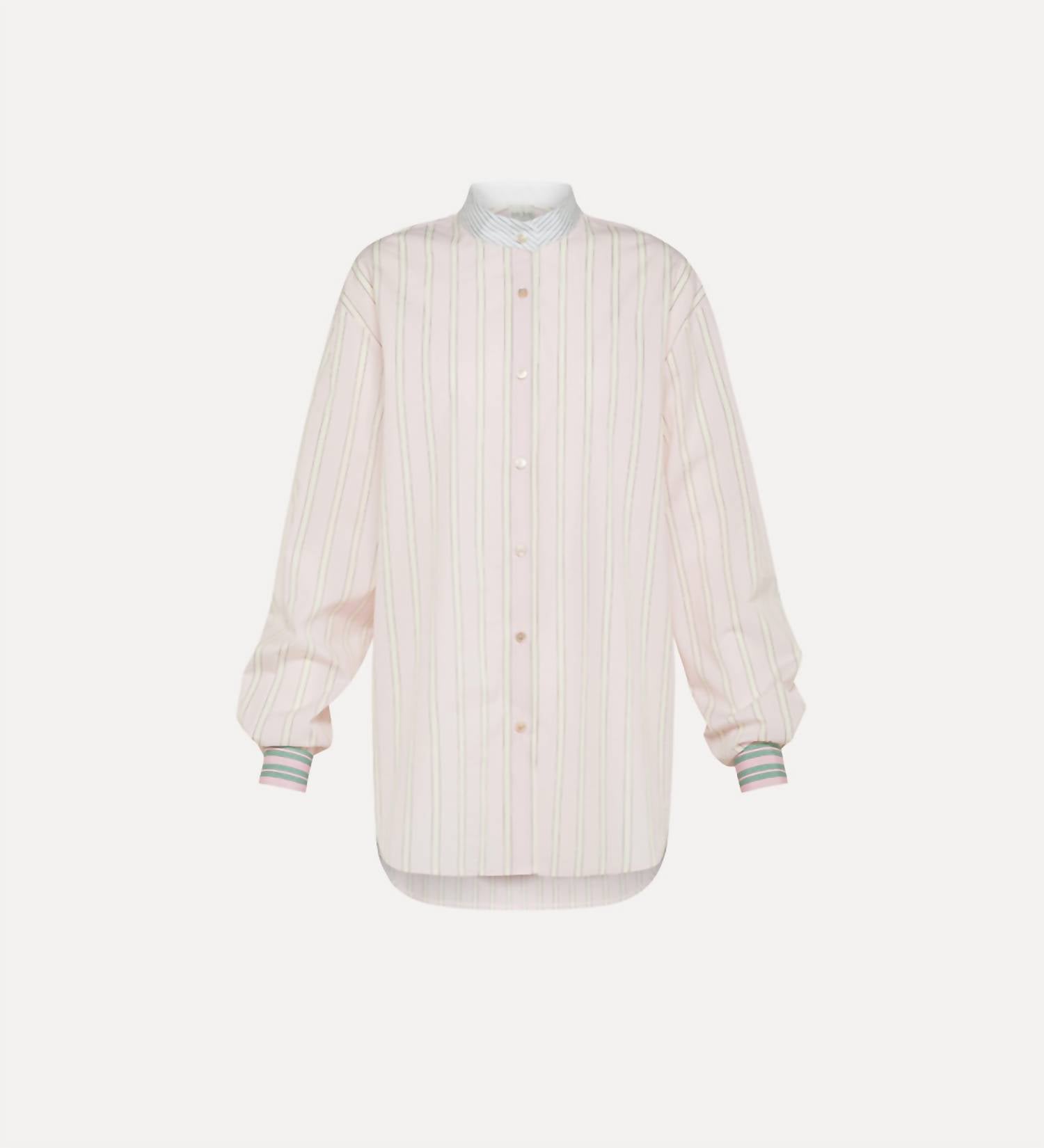 Forte Forte - Striped Granddad Shirt