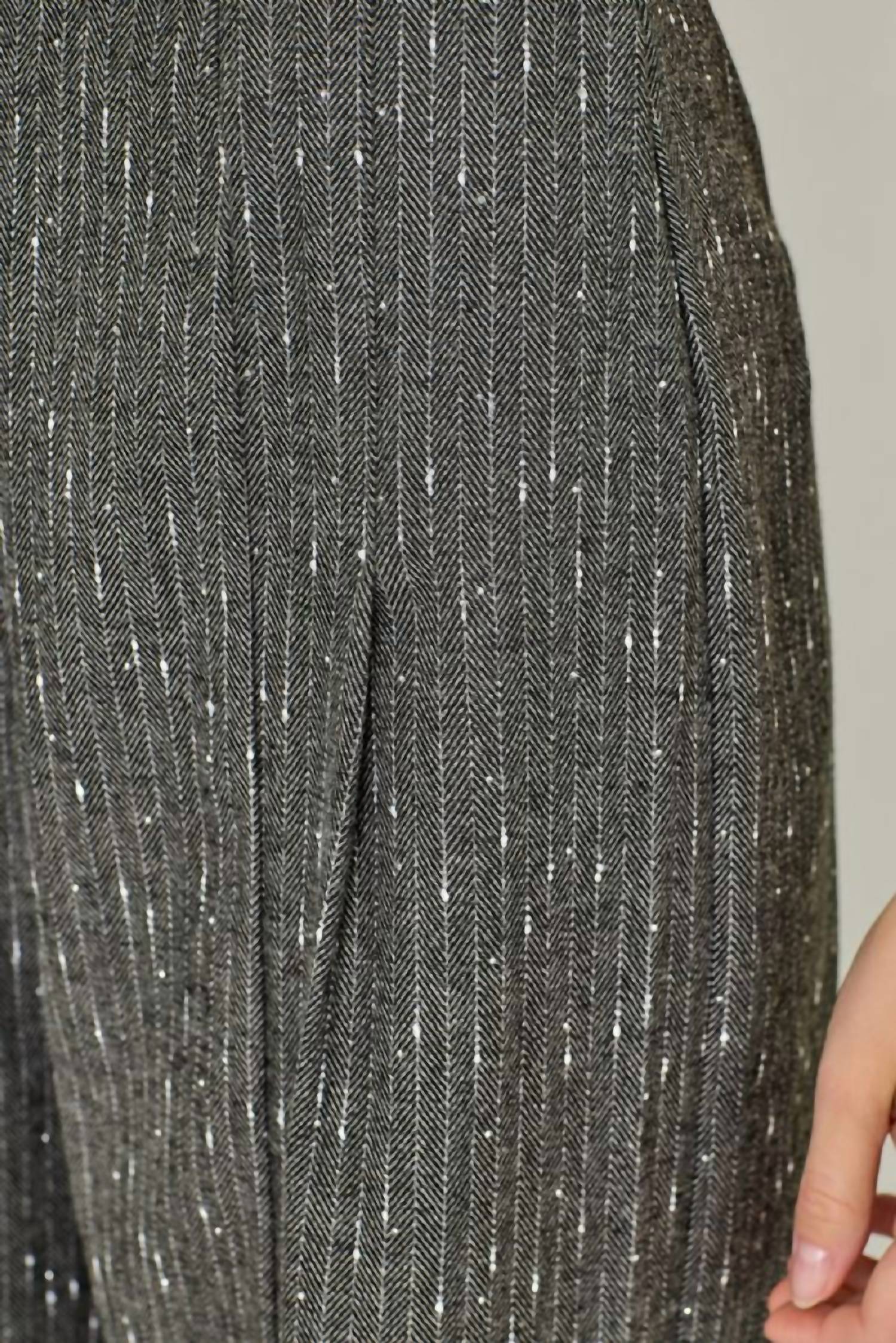mystree Shimmer & Stride Pinstripe Trousers in grey - women's pants - alternate view