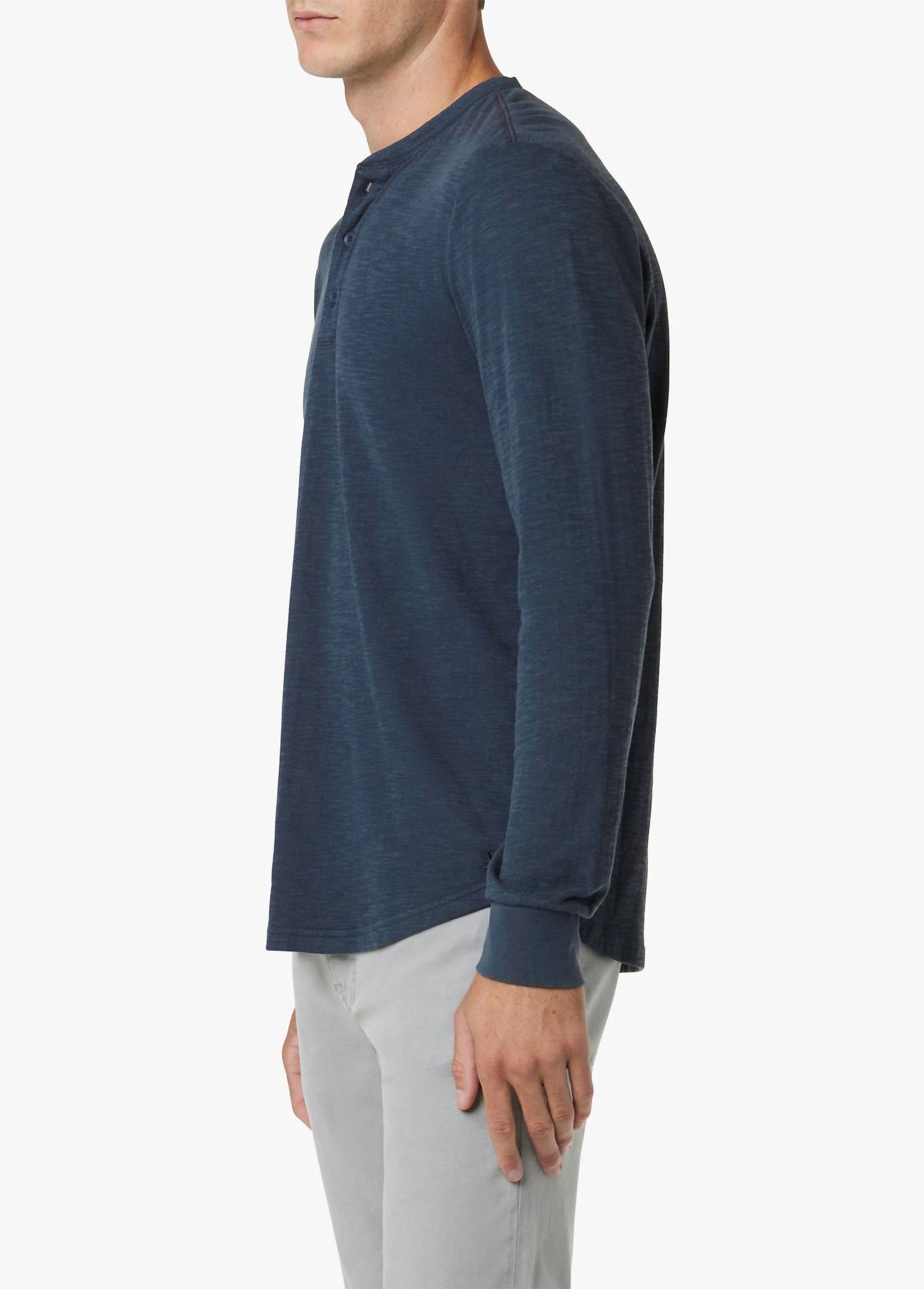 Joe'S Jeans - Dwight Double Face Henley Long Sleeve Sweatshirt