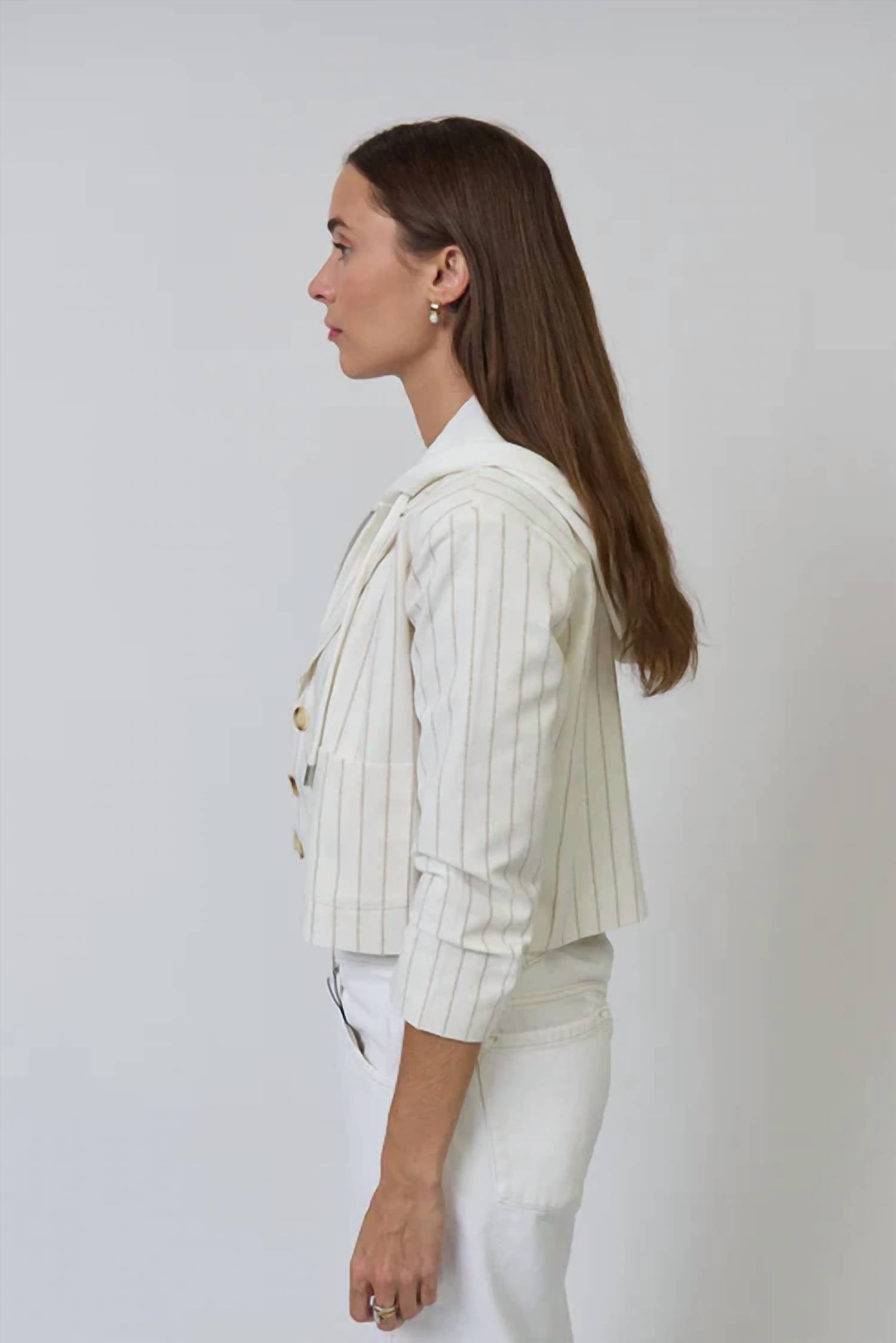 Central Park West - Serena Cropped Sleeve Dickey Jacket
