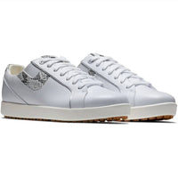 FootJoy Women's Links Golf Shoes in white snake - women's shoe - detail view