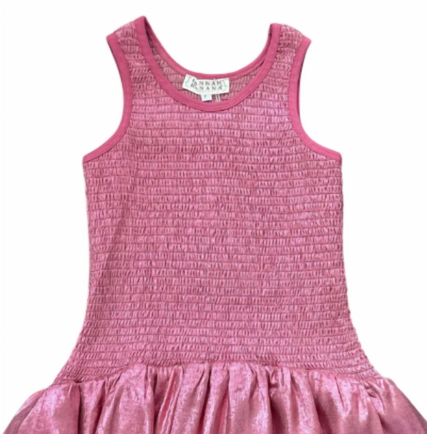 Hannah Banana - Girl's Shimmer Drop Waist Dress