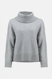Joseph Ribkoff - Embellished Cowl Neck Sweater