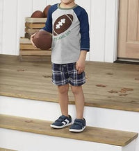 mudpie Boys Football Shorts Set in blue - item