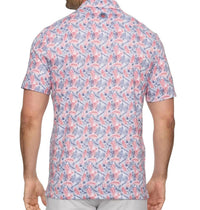 Flags & Anthem Mvp Concord Leaf Print Polo in multi - men's shirt - detail view