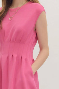 Entro - Chic Cinched Waist Mini Dress
