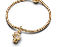 Pandora - Heart Snowflake Snow Globe Dangle Charm