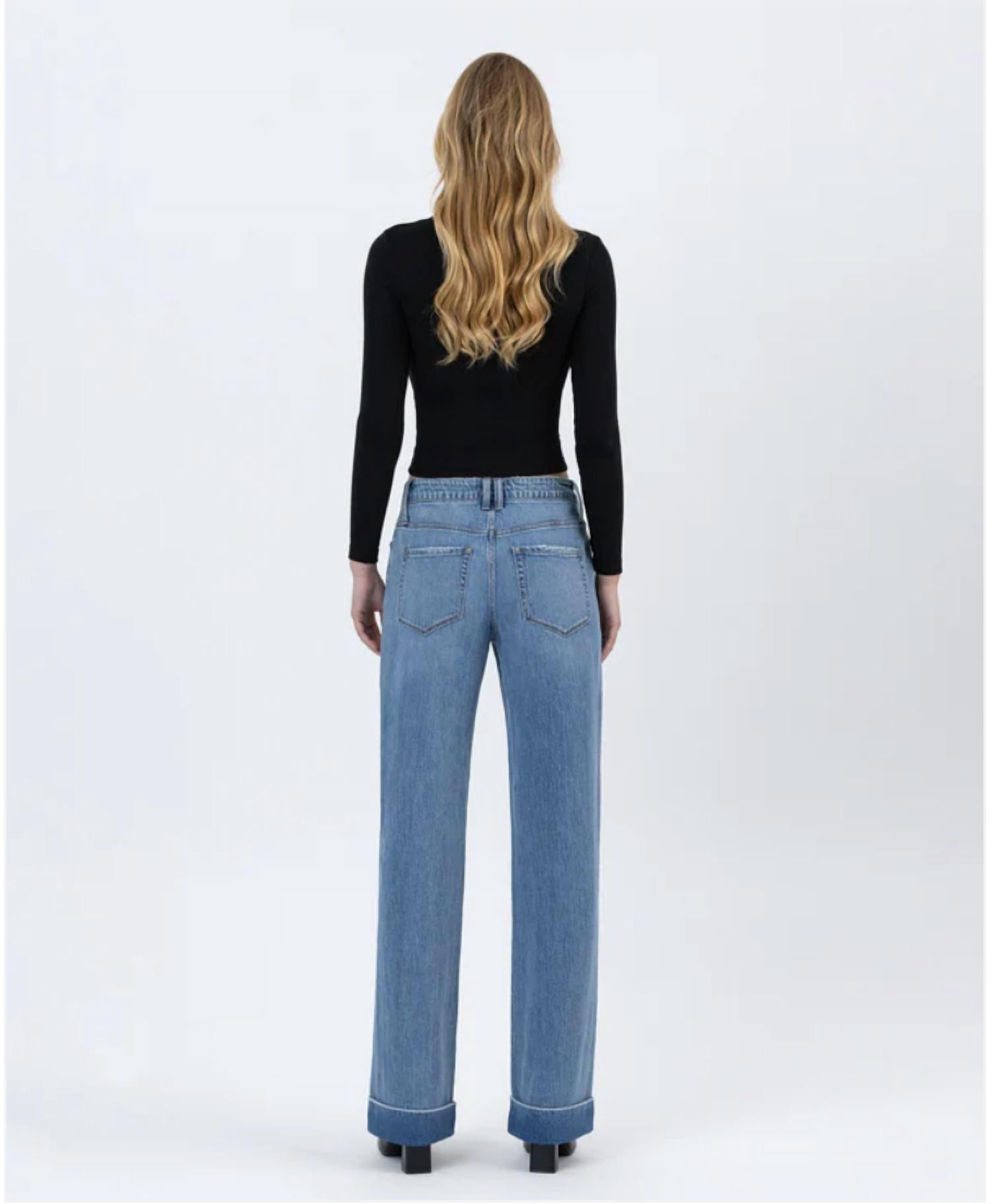 Vervet By Flying Monkey - Harlow Cuffed Denim Trouser