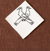 ALIX OF BOHEMIA Cai Lovebird Handkerchief in white - women's scarf