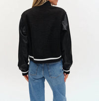 SIX/FIFTY York Shearling Jacket in black - women's jacket - alternate view