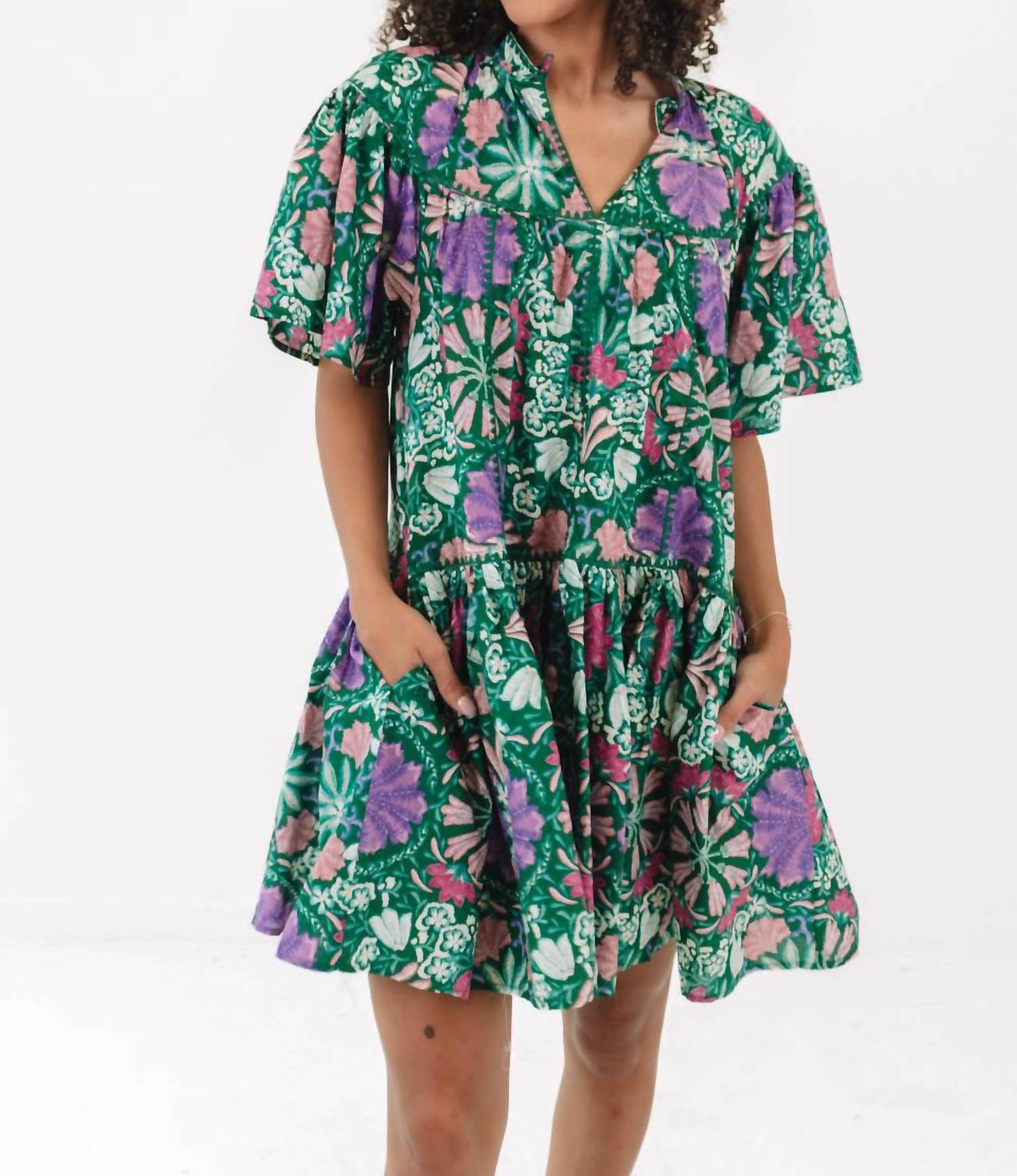 Olivaceous - Floral Mini Dress