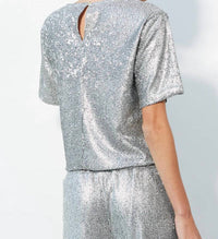 Bobi - Keyhole Back Sequin Top