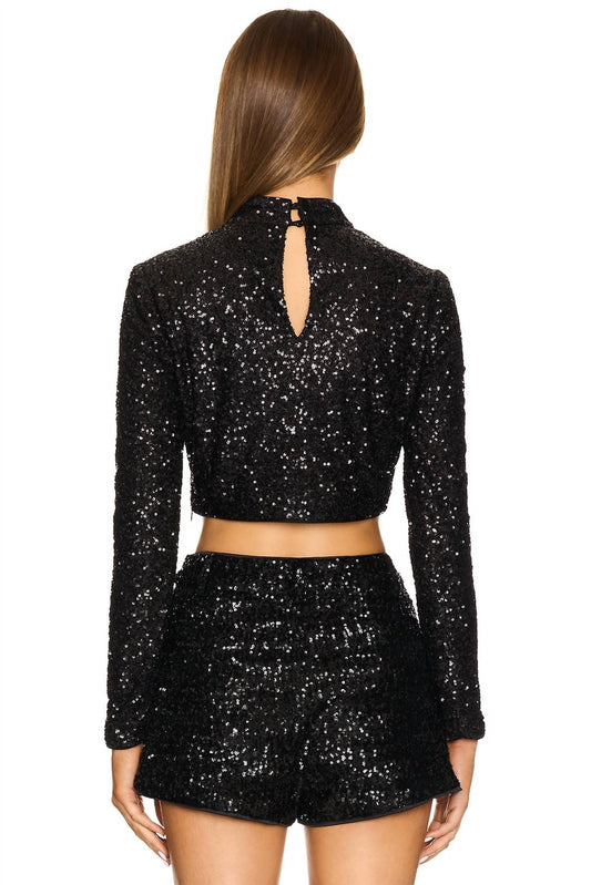 Frame - Cropped Sequin Top
