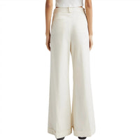 TWP Women's Howard With Cuffs Pant in winter white - women's pants - detail view