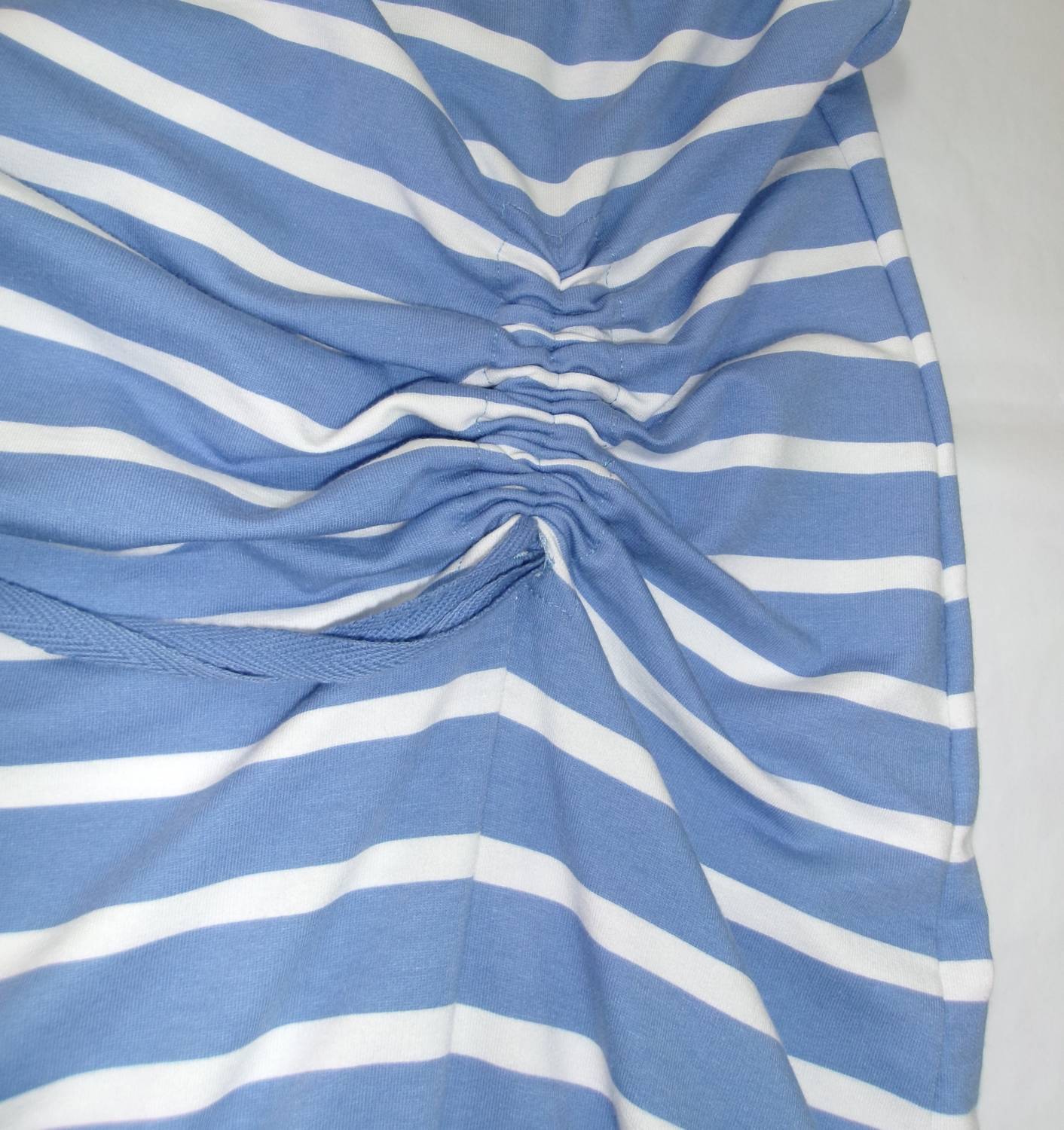 FDJ Short Sleeve Stripe Dress in tranquil blue - women's dress - view 4