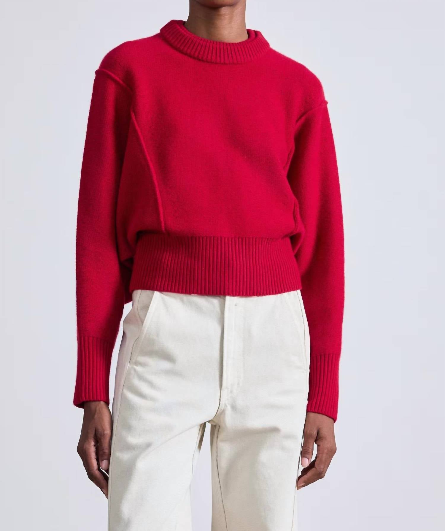 APIECE APART Alina Dolman Sweater in dragon fruit - women's sweater