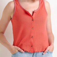 Toad&Co - Foothill Pointelle Button Tank Top