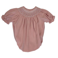 Sweet Dreams - Baby Girls Smocked Bubble Romper