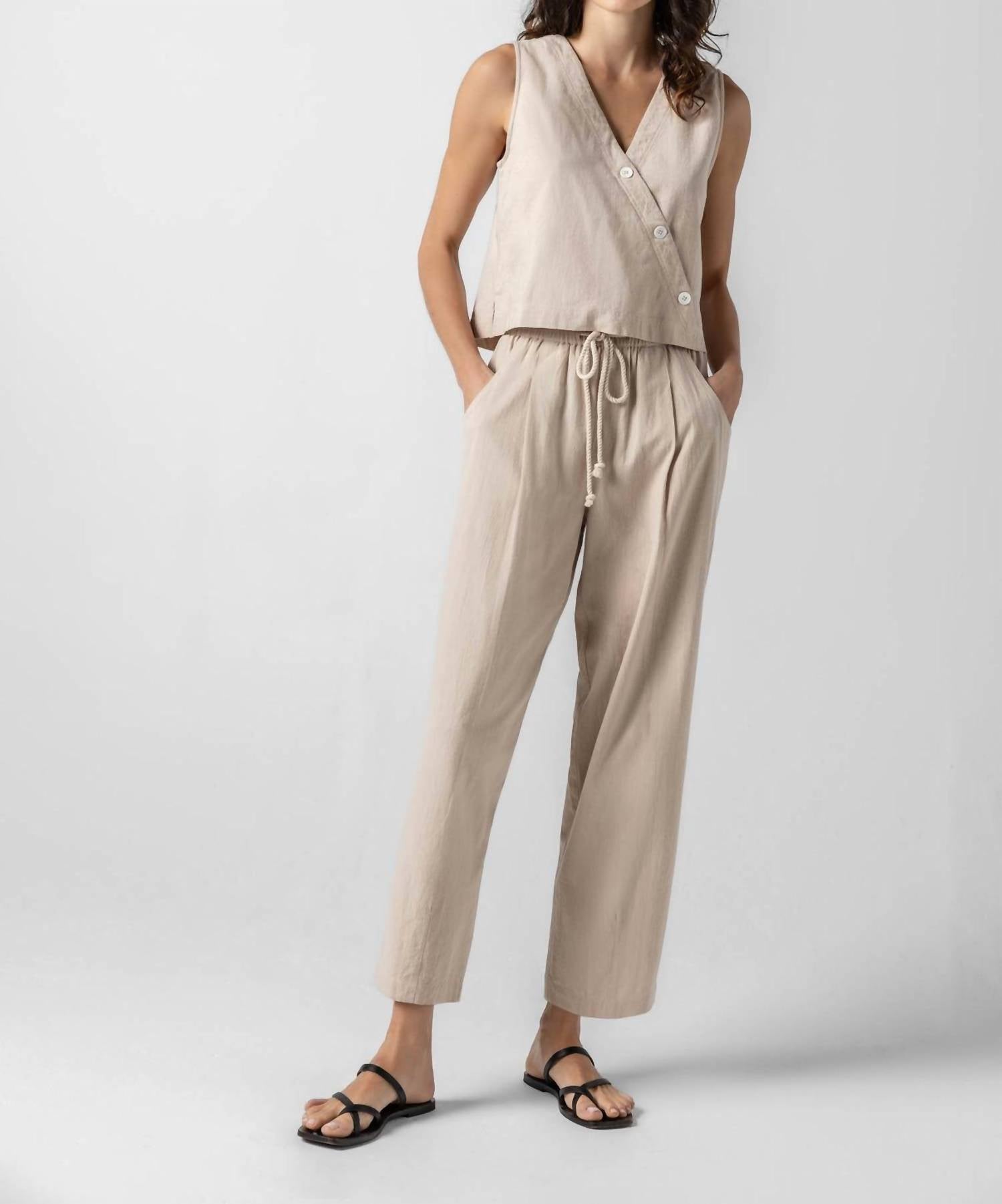 Lilla P - Cross Front Sleeveless Top