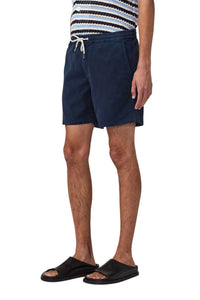 NN07 Gregor Drawwstring Shorts in navy blue - men's shorts - detail view
