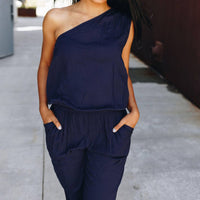 Racheal - Bare Shoulder Jumpsuit