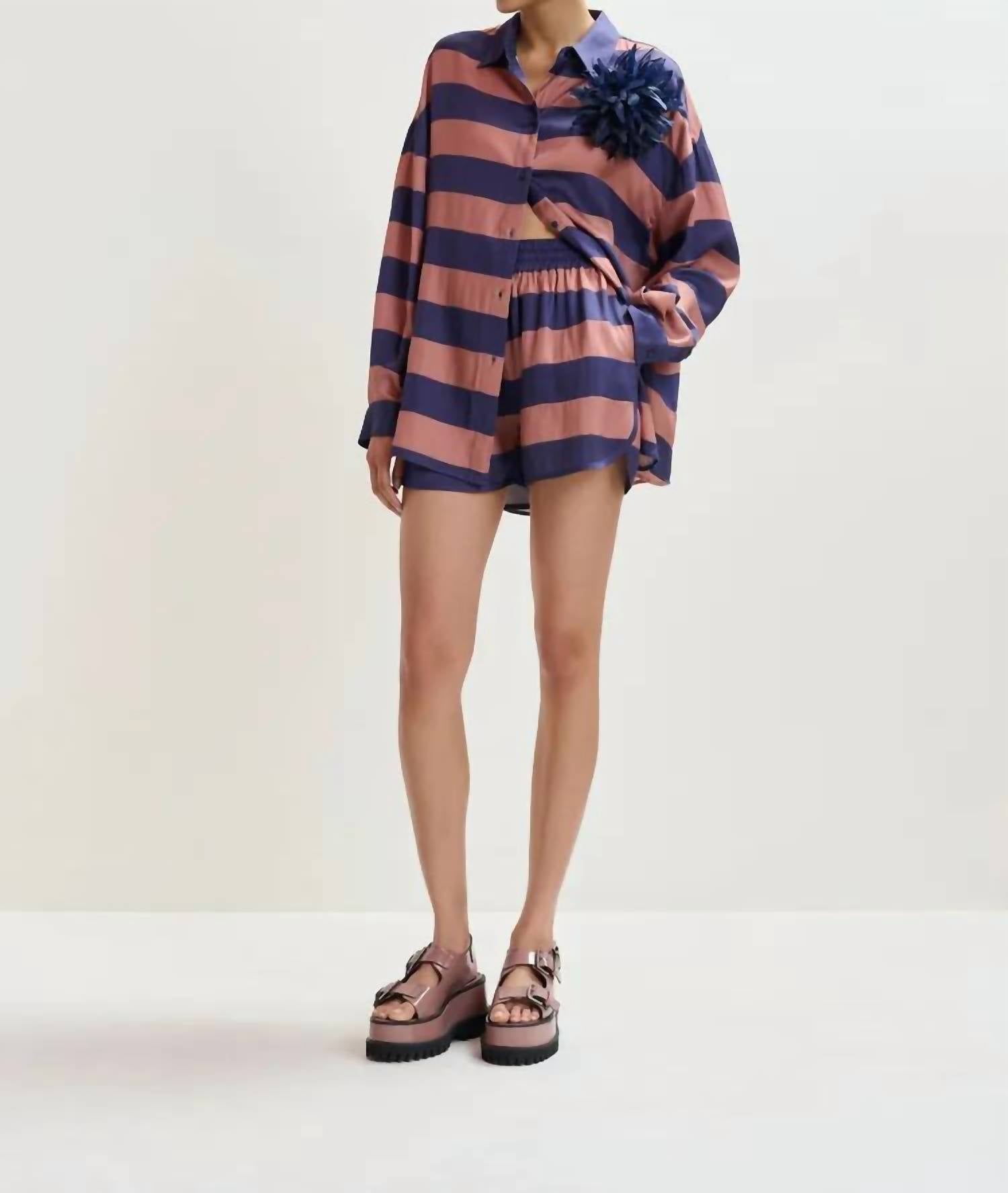 Essentiel Antwerp - JALANA STRIPED MINI SHORTS
