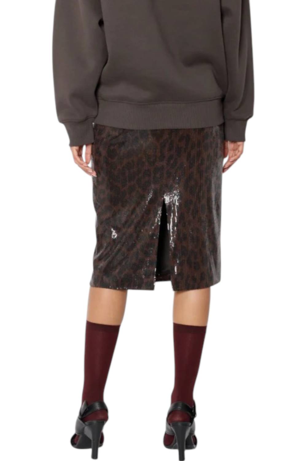 Berenice - Jamyla Stretch Sequin Midi Skirt