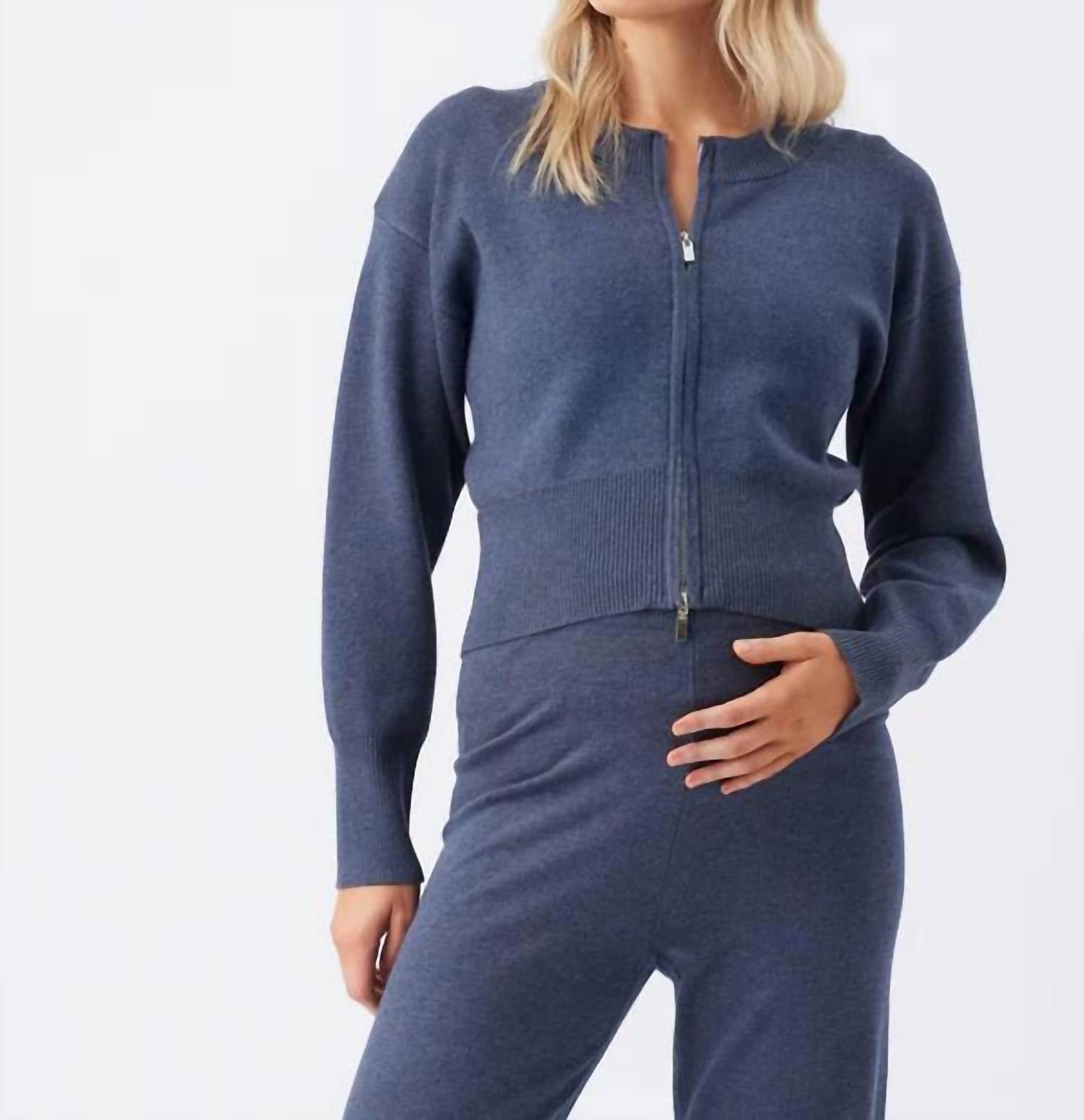 Ripe - Delta Zip Through Knit Sweater - Maternity