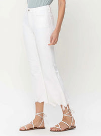 Flying Monkey - High Rise Crop with Destroyed Hem Jeans