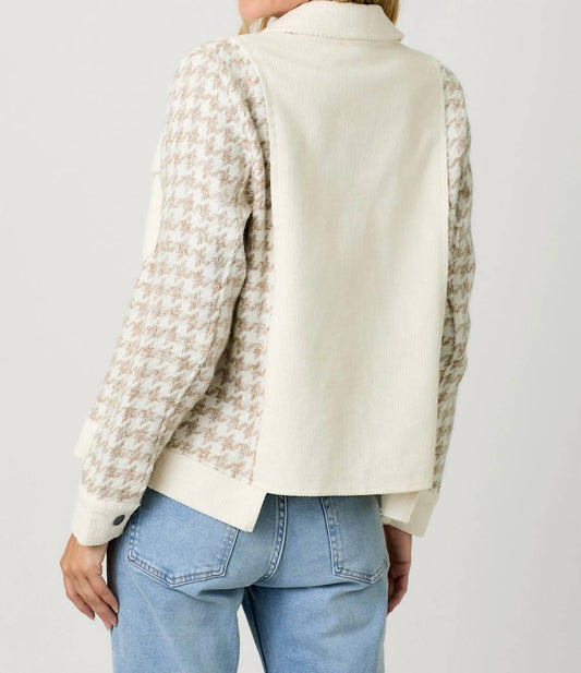 Mystree - Houndstooth Corduroy Jacket