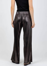 Lola & Sophie Metallic Dot Wide Leg Pants in black - women's pants - alternate view