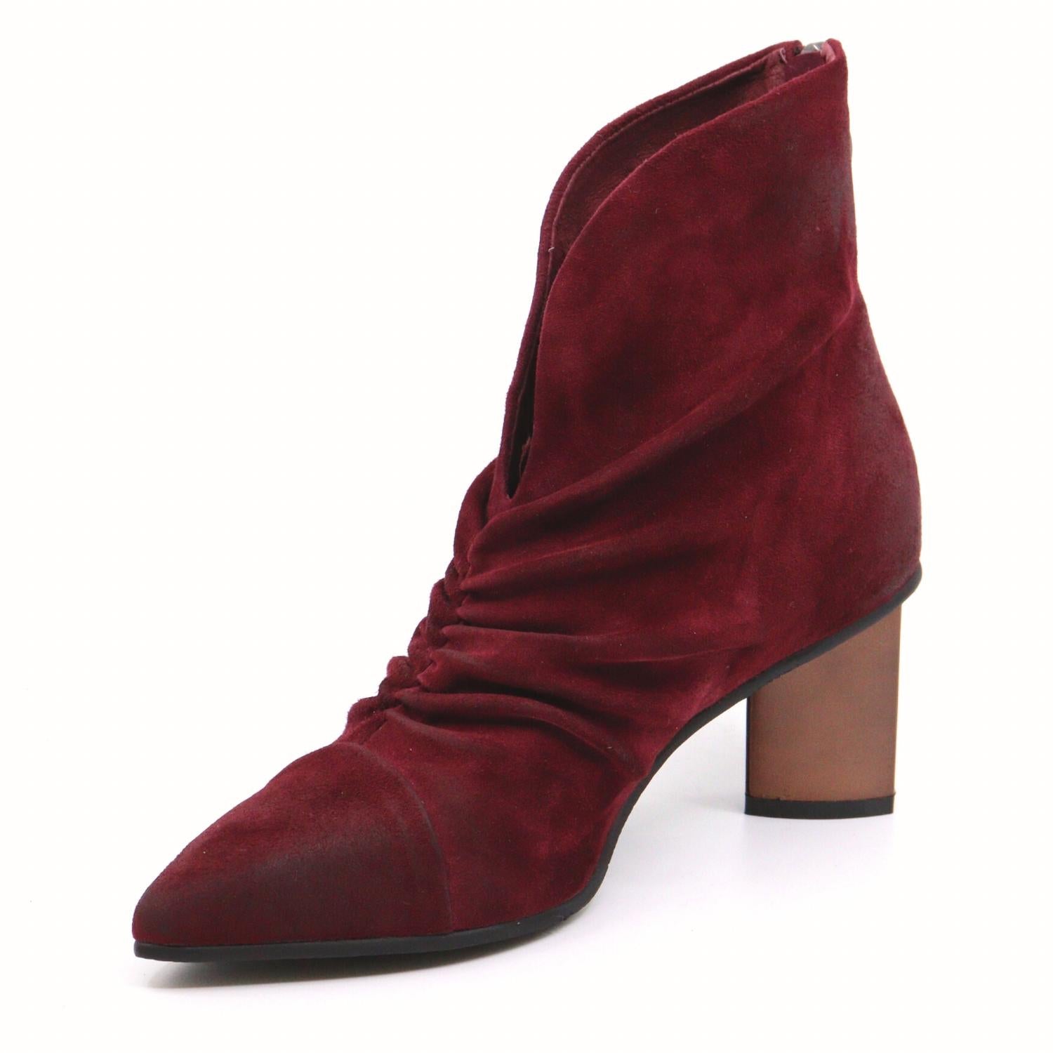 Hetty Suede Heel Boots