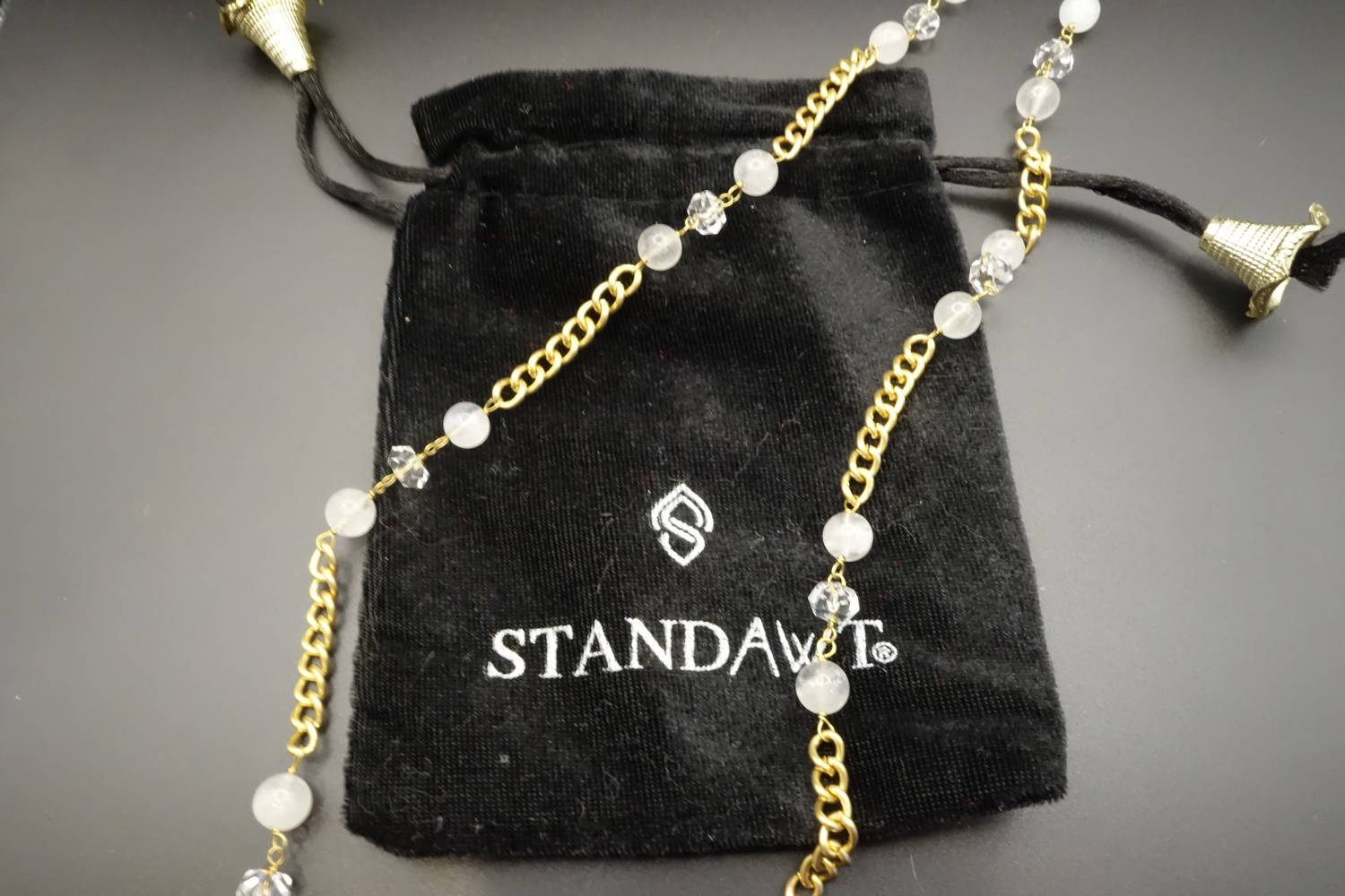 Standawt - Moonstone X Clear Quartz Sunglasses Chain