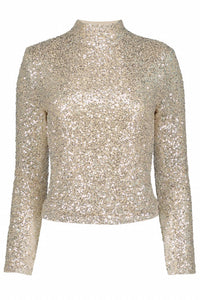 Bishop + Young - Women's Sublime Funnel Neck Sequin Top