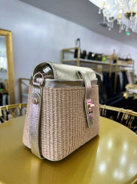 Belle D'Amour - Women's The Mini Raffia Leather Handbag