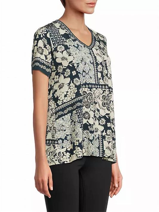 Johnny Was - Janie Favorite Short Sleeve V-Neck Swing Tee