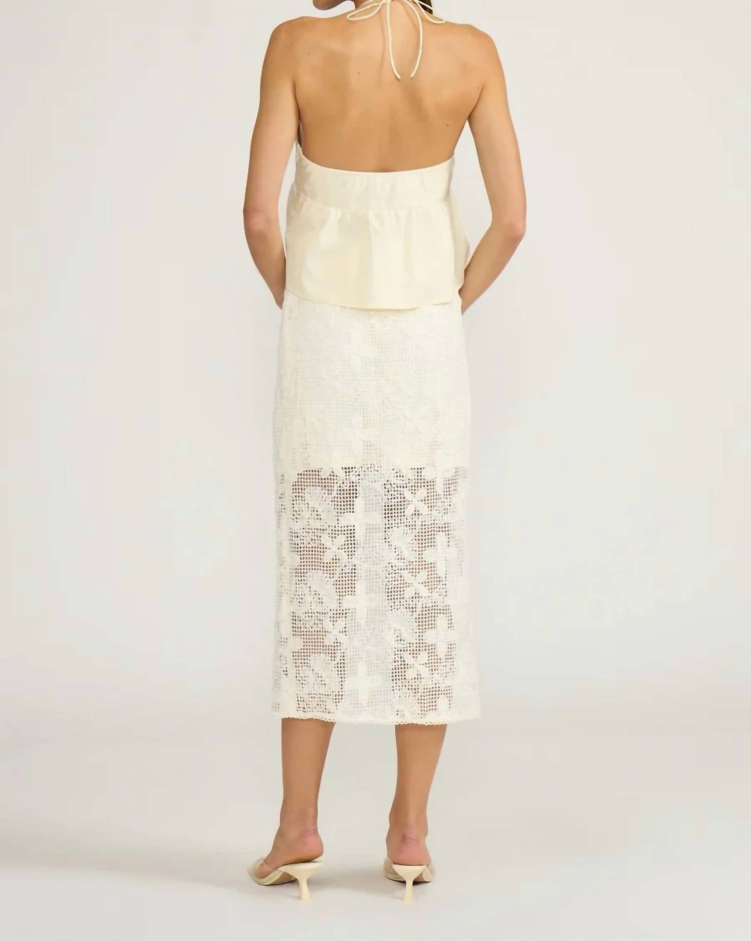 Lucy Paris - Holly Beaded Halter Top